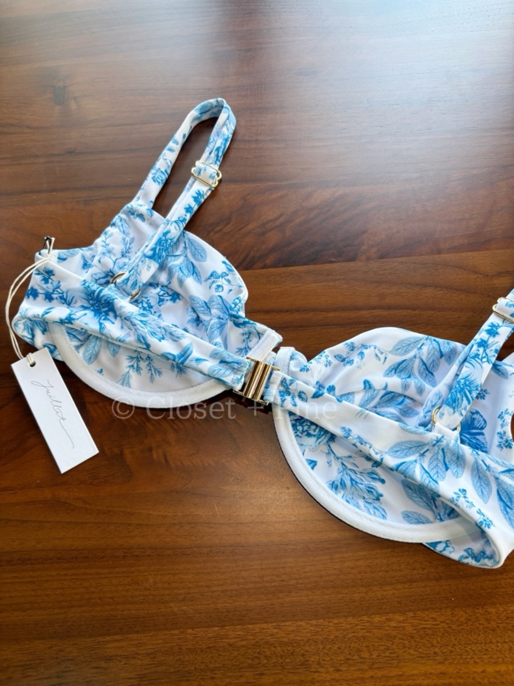 Juillet Wilder Floral Bikini - Izzy Top Large & Bodhi Bottom Small NWT Blue - Picture 11 of 17